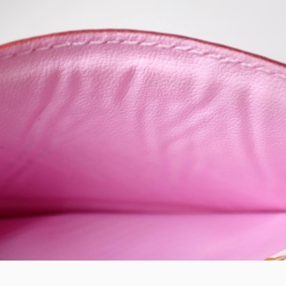 Authentic LOUIS VUITTON Monogram Multicolor Key Pouch White Litchi - Picture 5 of 8